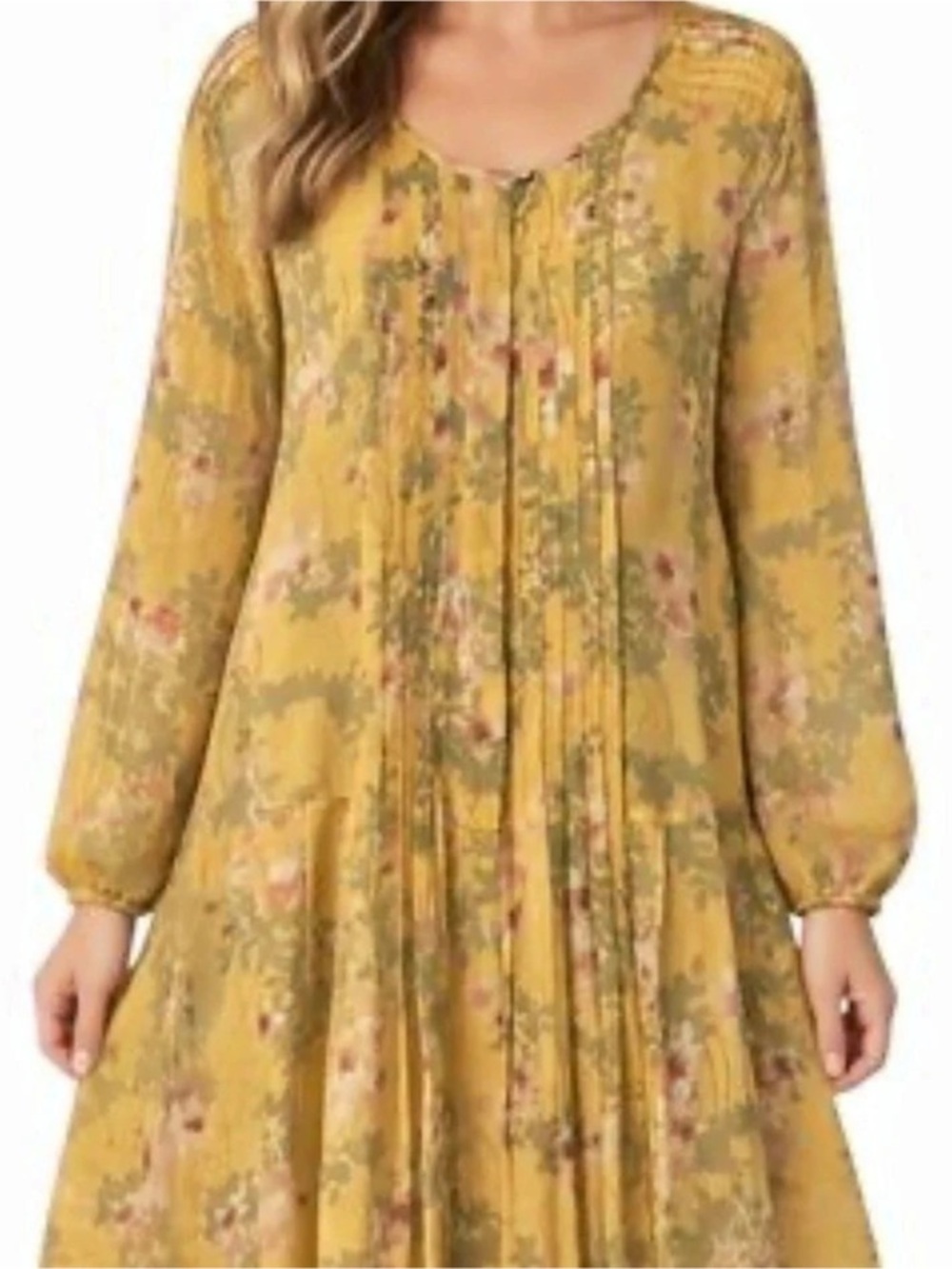 Sundance Mini Dress in Yellow & Green Like New